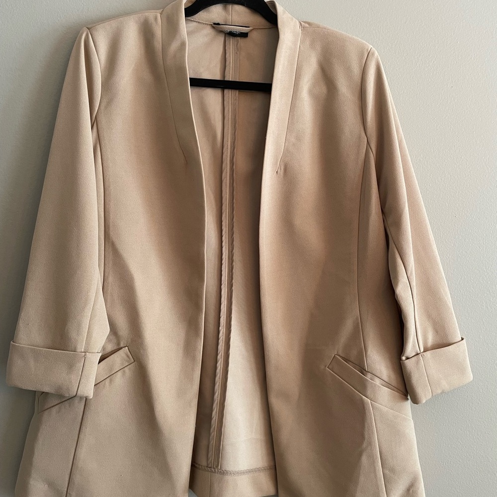 Reitmans Beige Open-Front Blazer
